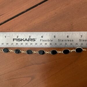 14k and onyx braceley